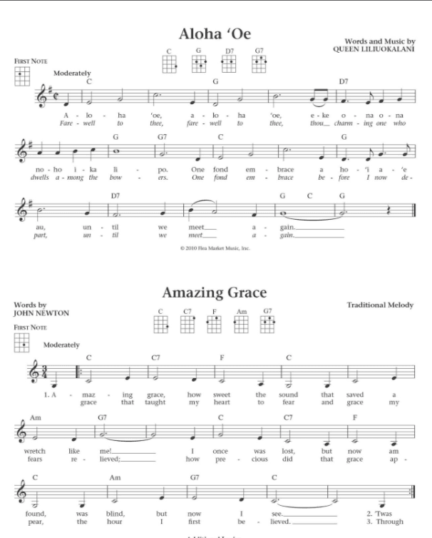Daily Ukulele page showing layout Daily Ukulele page showing layout - daily ukulele songbook